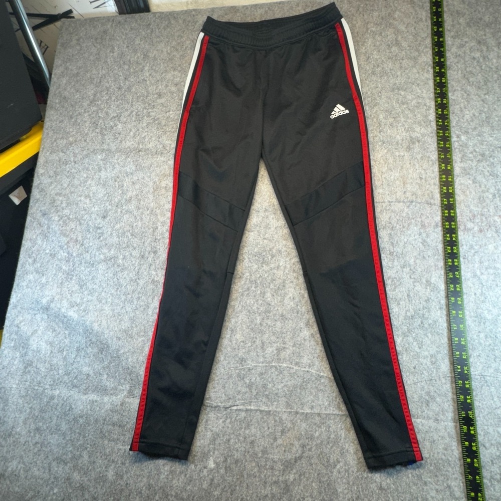 Adidas Tiro 19 Training Pants Mens Small Black Red Blue White Stripes Tapered